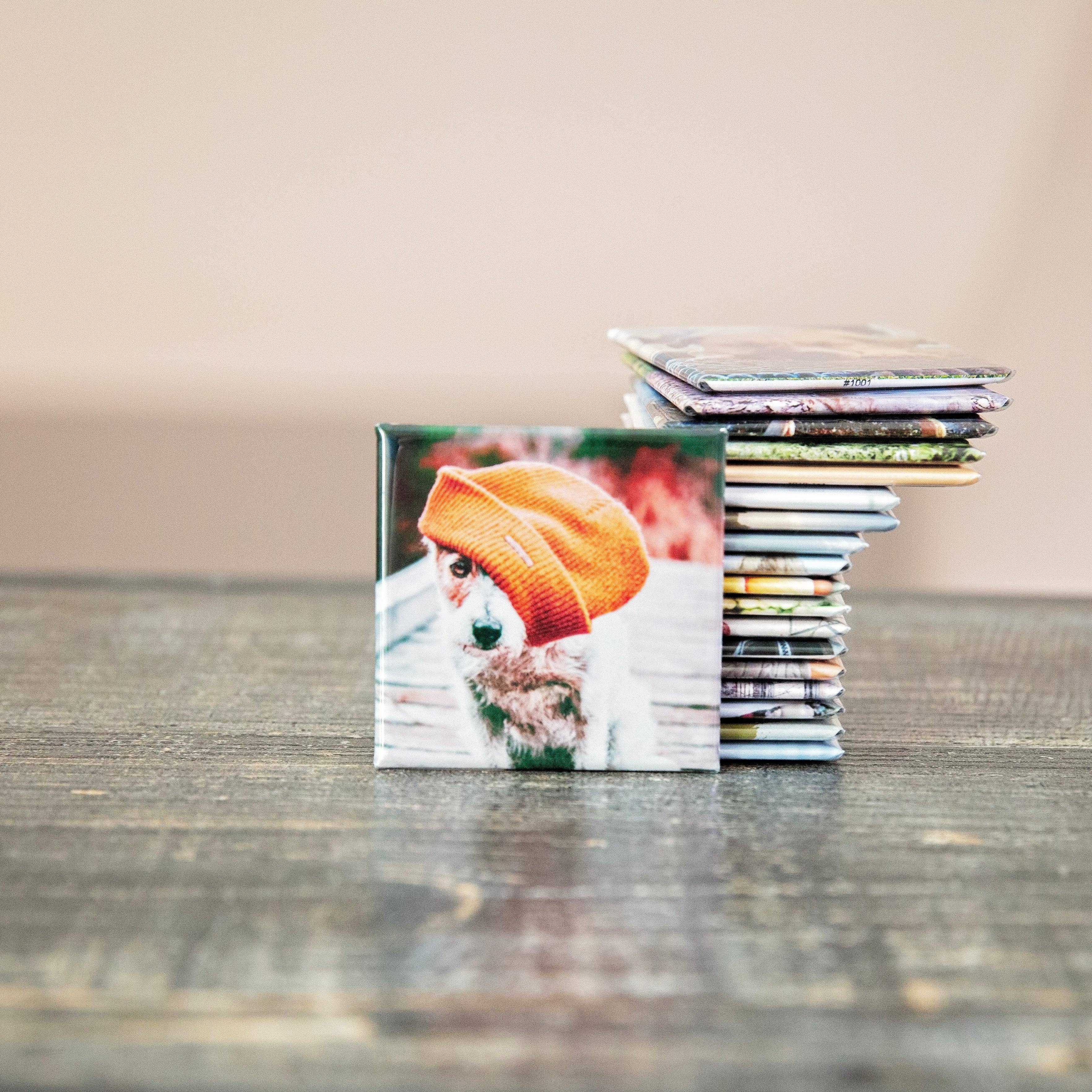 CUSTOM BUTTON PHOTO MAGNETS