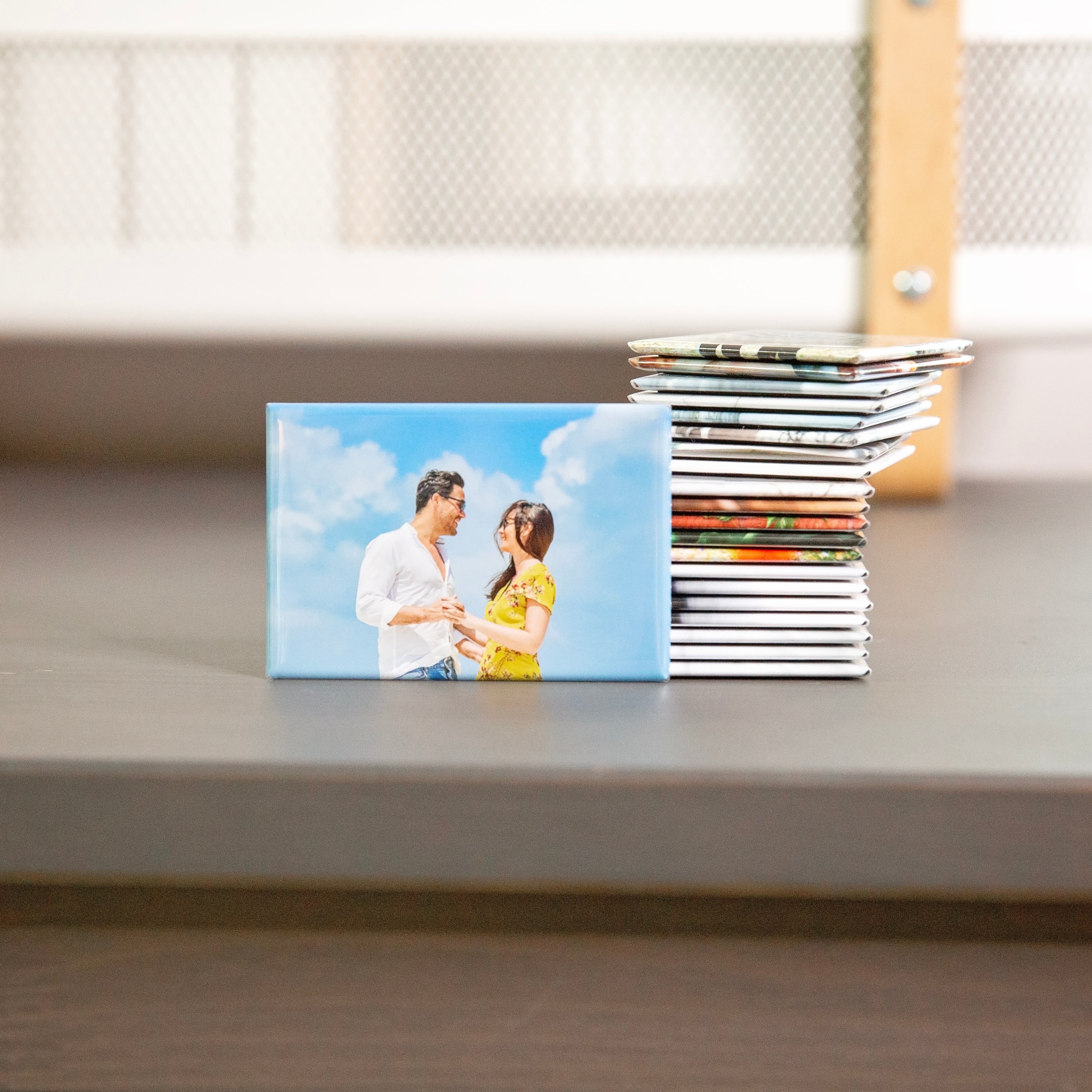 CUSTOM BUTTON PHOTO MAGNETS